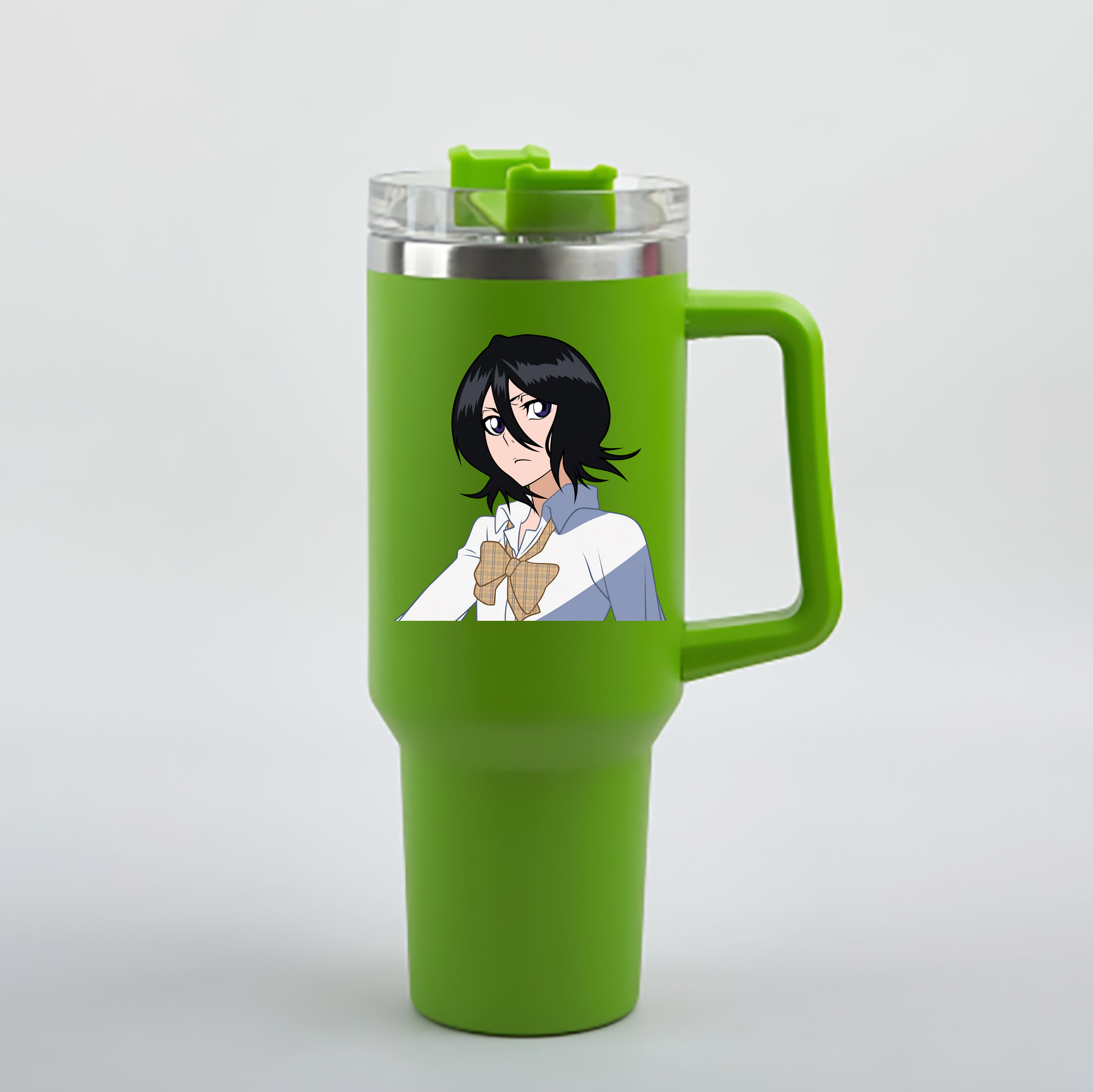 （画像用） ブリーチ 朽木ルキア BLEACH Kuchiki Rukia 1200mL車用タンブラー - クリスタルステッカー（プラスチックストロー付き）